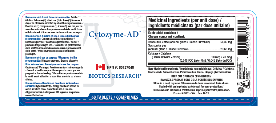 Cytozyme-AD (Adrenal) 60T - Image 2