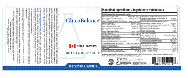 [SOON TO EXPIRE] GlucoBalance 180C