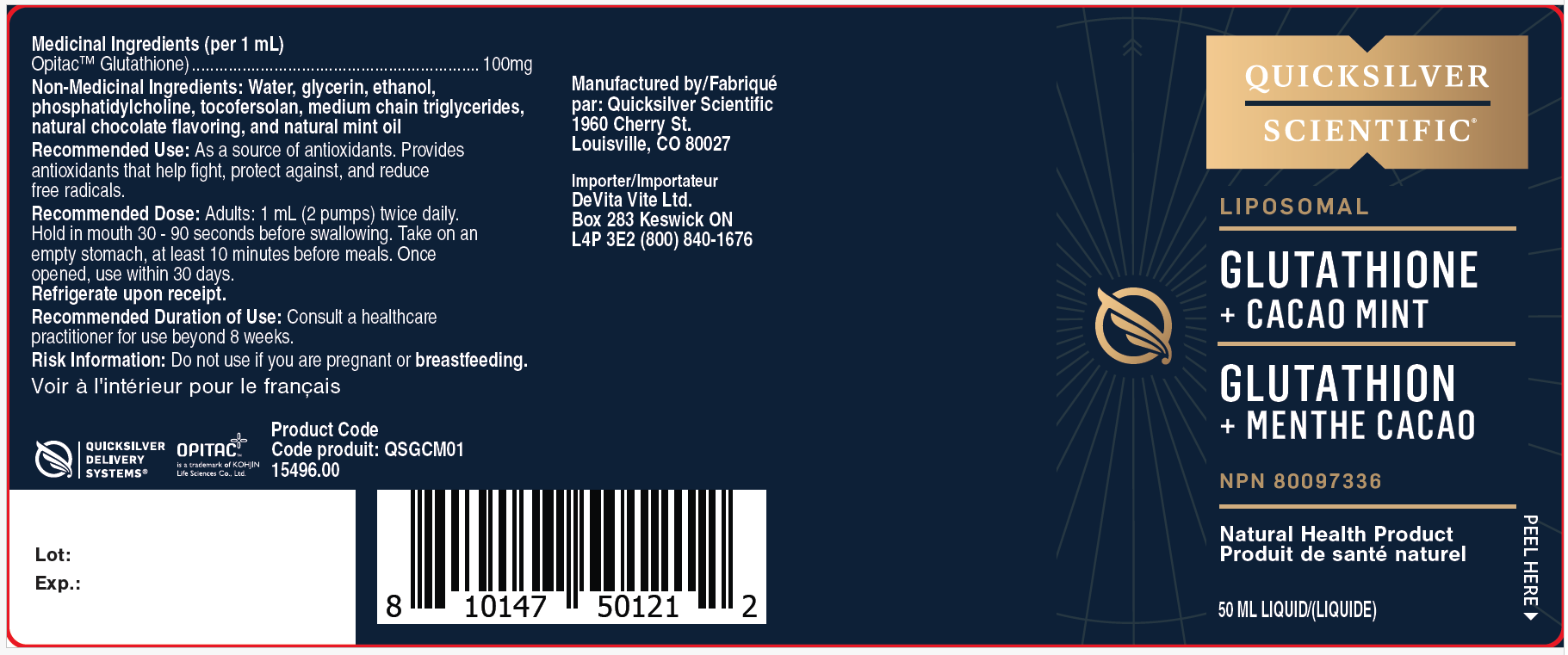 Liposomal Glutathione Cacao Mint - Image 2