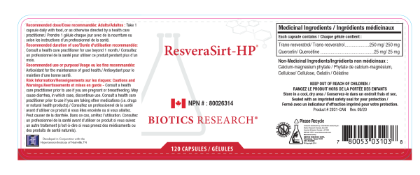 [SOON TO EXPIRE] ResveraSirt-HP 120C